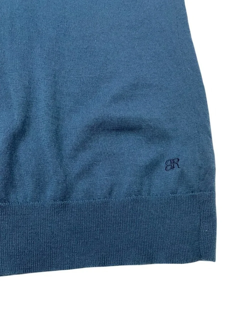 Banana Republic Mens XL Merino Wool Crewneck Sweater Blue Lightweight Knit